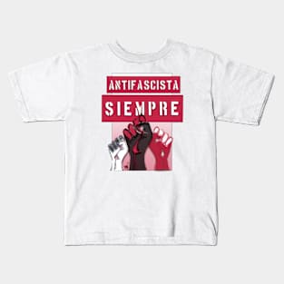 Antifascista Siempre BWR Spanish Kids T-Shirt